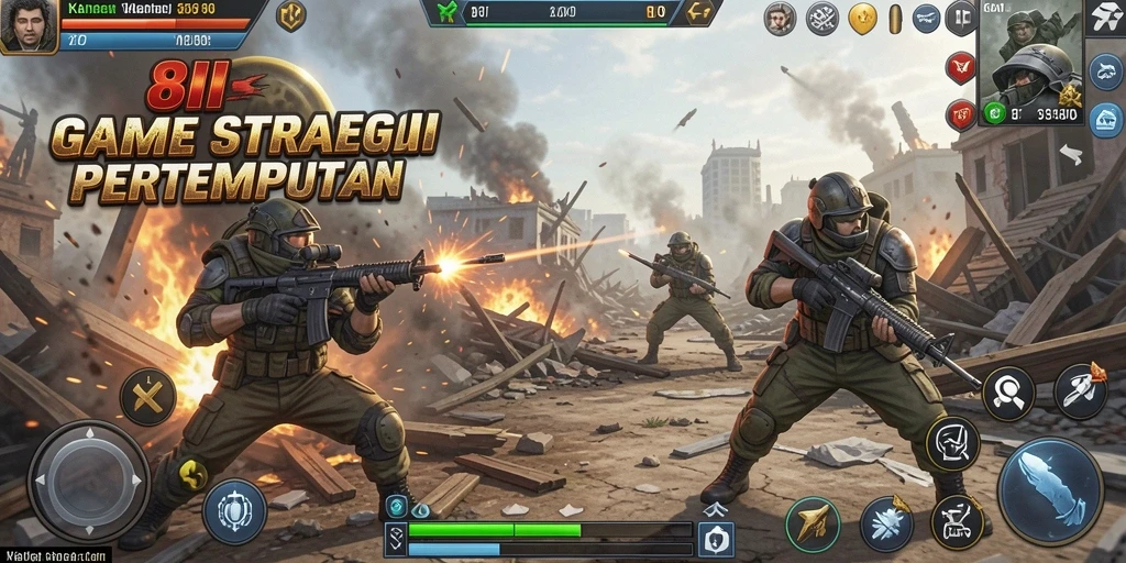 Tampilan seru dari gameplay 8II yang penuh strategi.