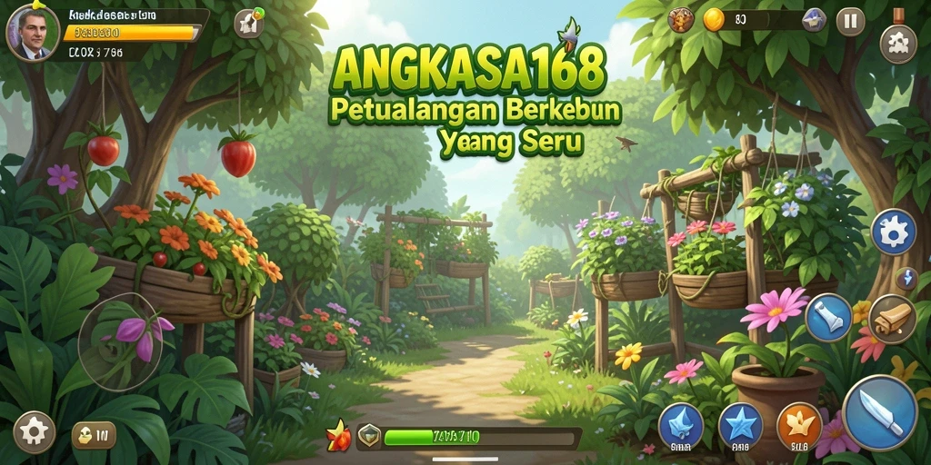 Screenshot gameplay ANGKASA168 yang menampilkan aktivitas pertanian.
