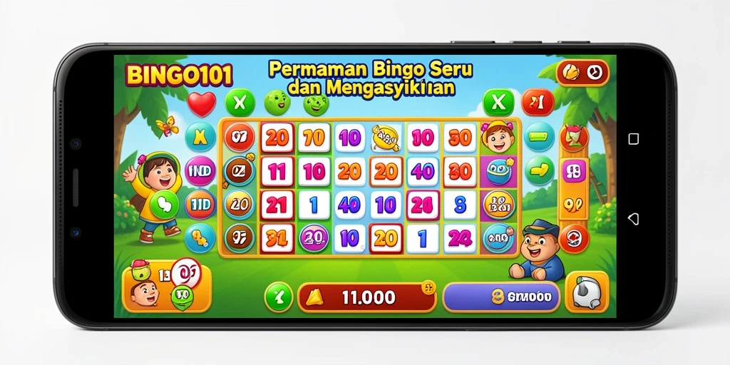 Tampilan permainan Bingo yang menarik dan penuh warna.