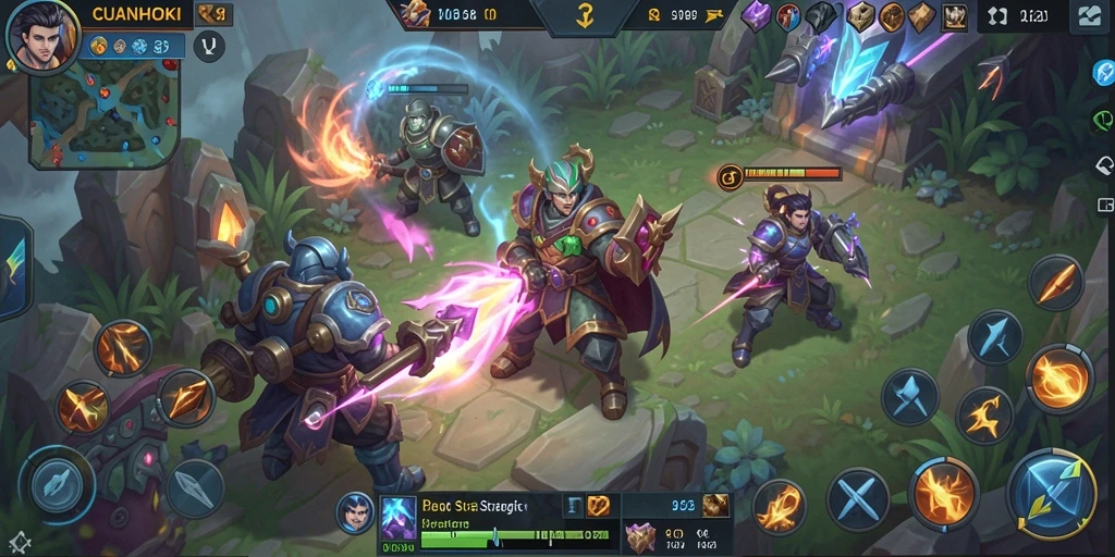 Screenshot gameplay menampilkan pertempuran seru dalam CUANHOKI.