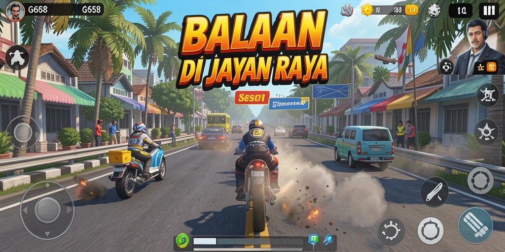 G668 menampilkan gameplay balapan yang intens dan menegangkan.