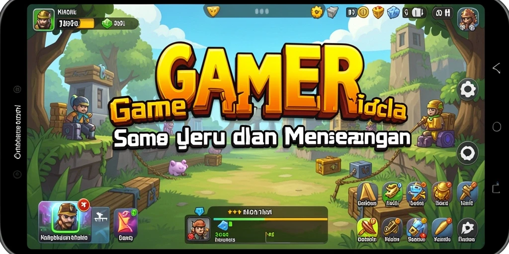 Tampilan gameplay menarik dari GAMERP yang menunjukkan petualangan karakter Idle.