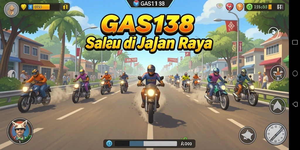 Tampilan gameplay balapan dengan berbagai kendaraan di jalan raya.