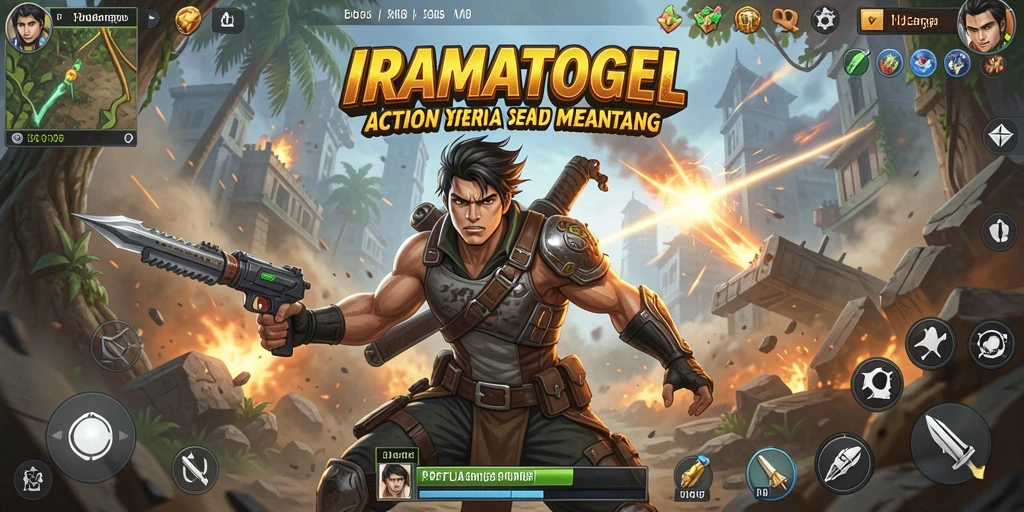 Tampilan menegangkan dari gameplay aksi IRAMATOGEL yang penuh tantangan.