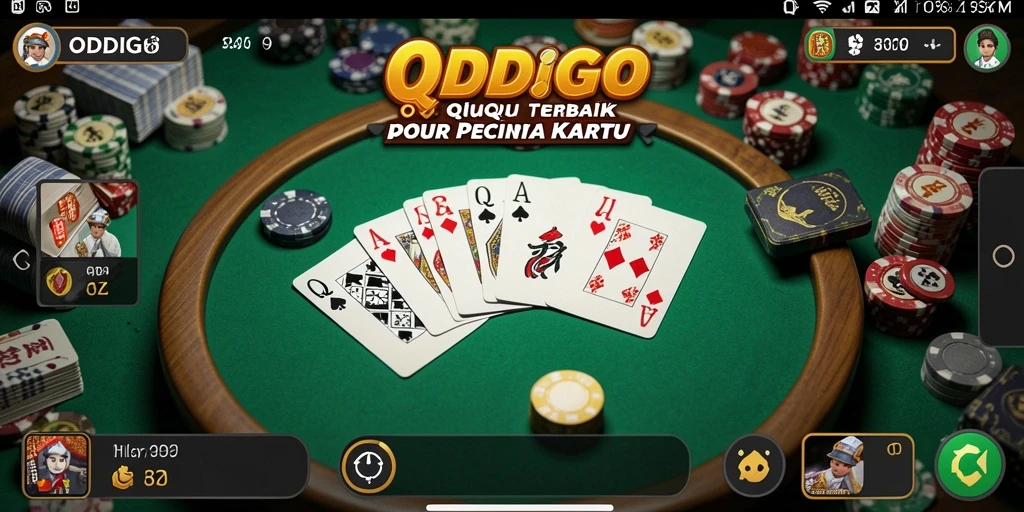 Screenshot ODDIGO menampilkan pemain sedang berkompetisi dalam permainan QiuQiu.