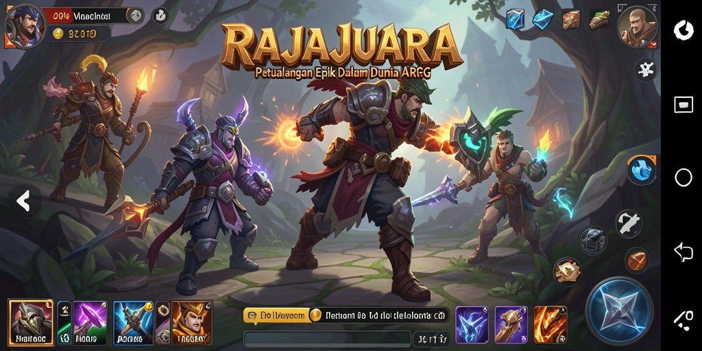 Tampilan gameplay ARPG di RAJAJUARA yang seru dan dinamis.