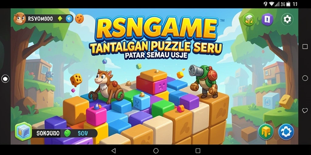 Tampilan gameplay menarik RSNGAME dengan berbagai tantangan Puzzle.
