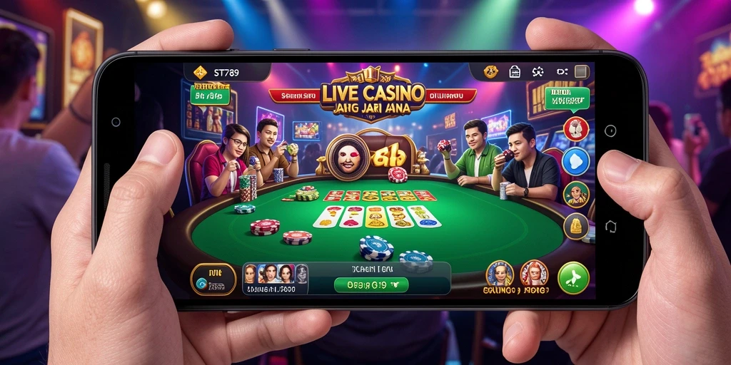 Tampilan gameplay ST789 yang menarik saat bermain Live Casino.