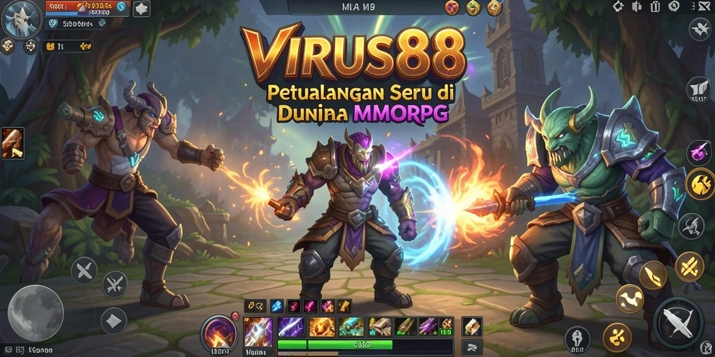 Tampilan gameplay seru dari VIRUS88 yang memukau.